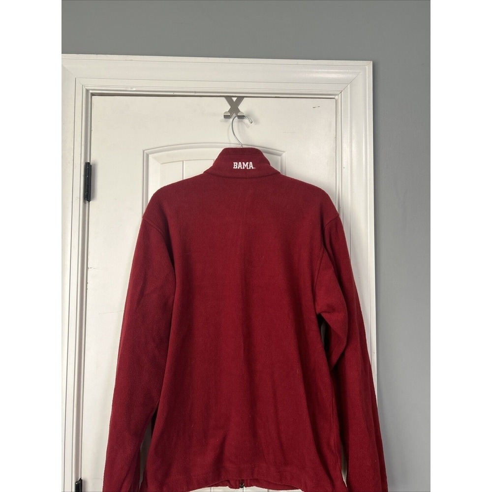 Columbia Alabama Crimson Tide Sweatshirt Mens Medium Red Fleece Full Zip Jacket - Picture 3 of 3